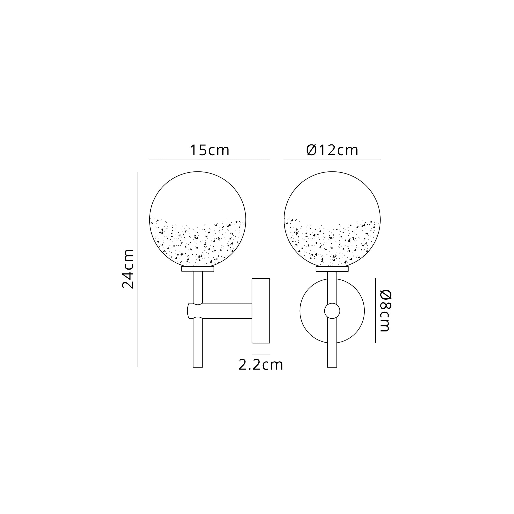 Roosevelt Short  Bathroom Wall Light IP44 - Various Styles