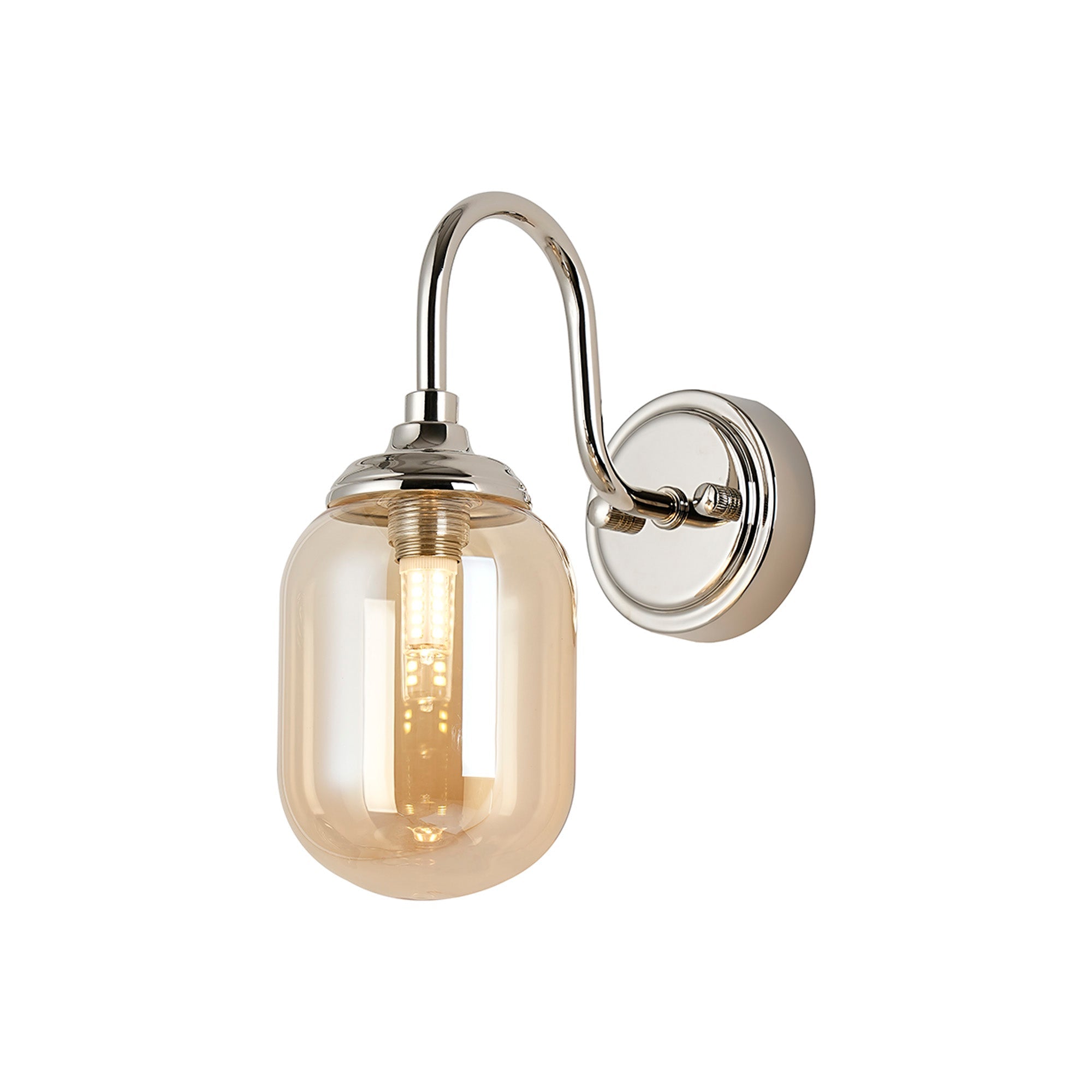 Earl 1Lt Curved Bathroom Wall Light IP44 -  Various Styles