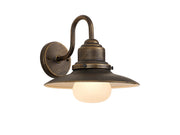 Martell 1Lt  Outdoor Wall Lamp IP44 - Brushed Gold/ Dark Grey