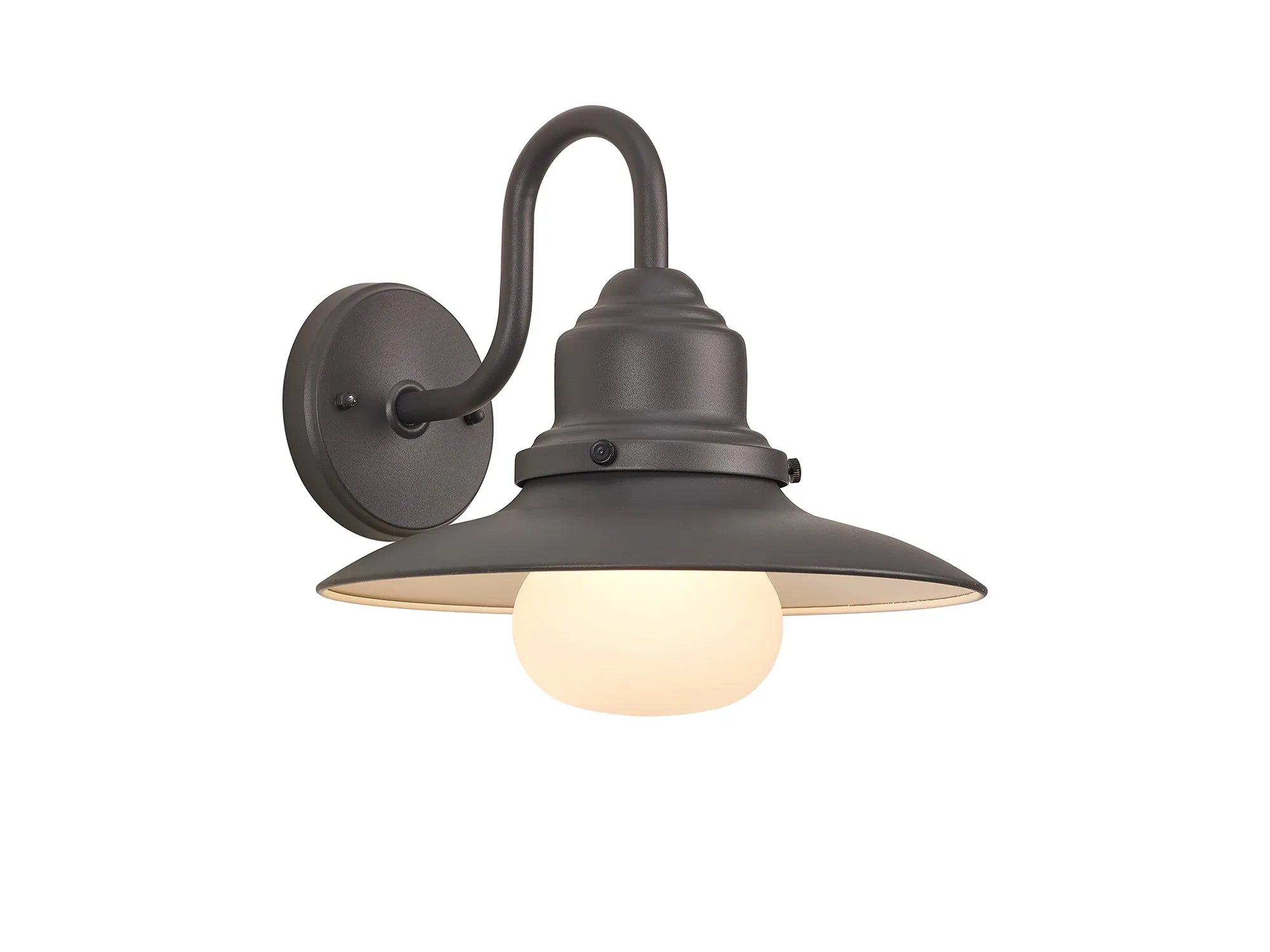 Martell 1Lt  Outdoor Wall Lamp IP44 - Brushed Gold/ Dark Grey