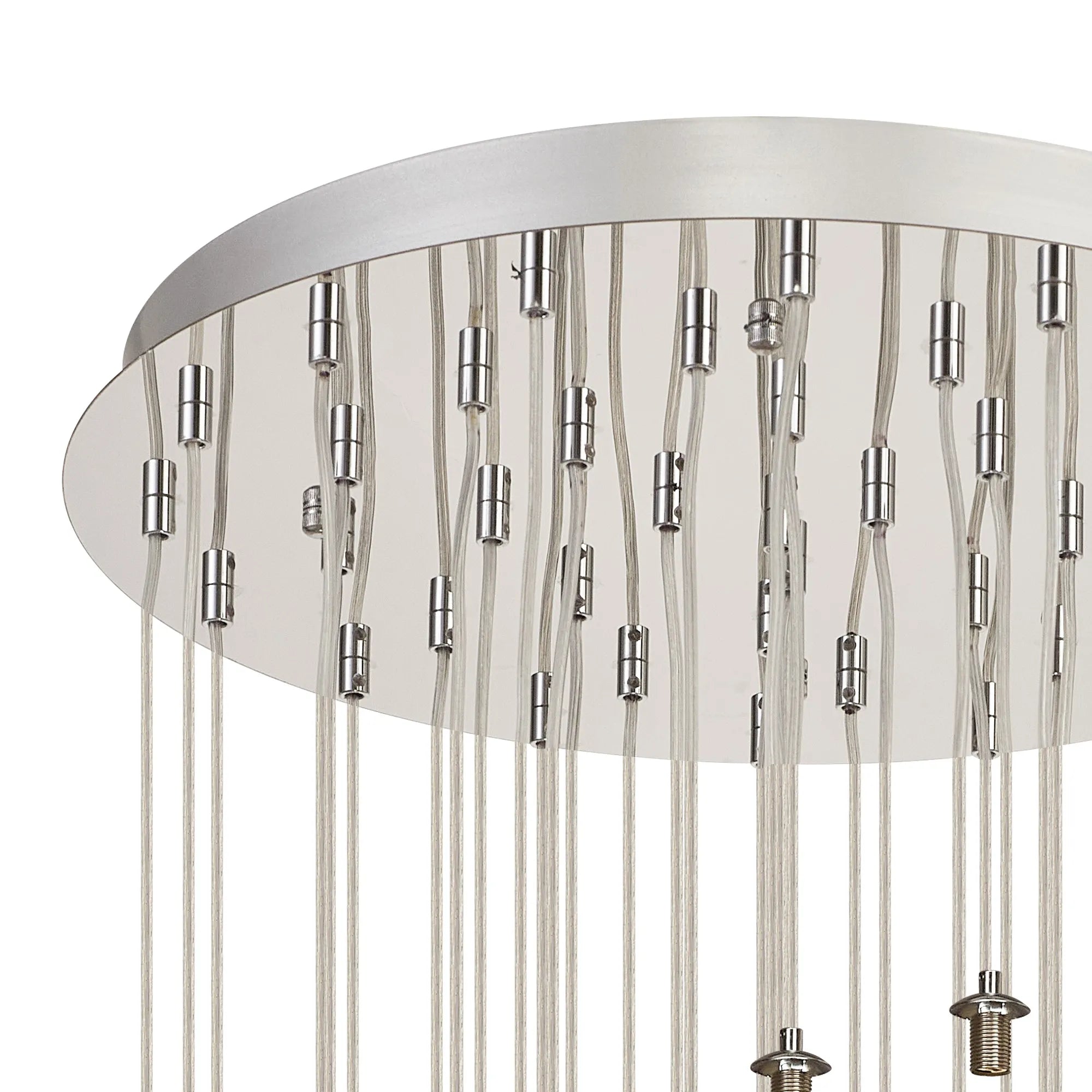 Ripon 62cm 40 Light G9 Bubble Glass 10 x 6m Round Multiple Pendant Polished Chrome / Clear Glass