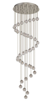 Ripon 62cm 40 Light G9 Bubble Glass 10 x 6m Round Multiple Pendant Polished Chrome / Clear Glass