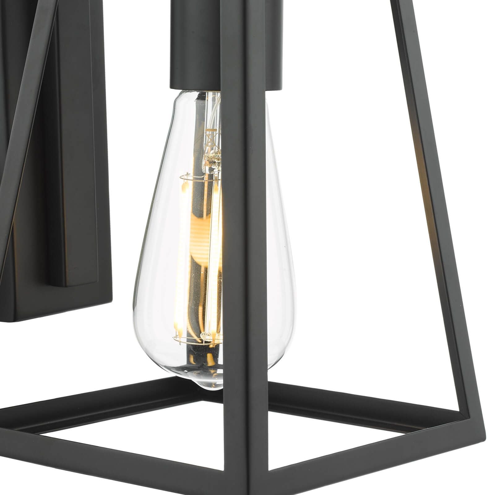 Claudia Wall Light - Matt Black / Natural Brass