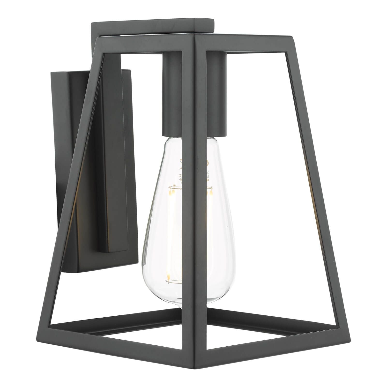 Claudia Wall Light - Matt Black / Natural Brass