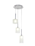 Ipswich Cluster Round Pendant, 3 x G9, Various Type Shades