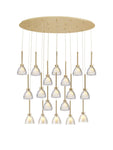 Ipswich Oval Pendant With Curved Cone 19Lt Glass G9
