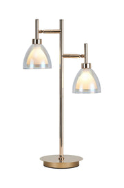 Cassis 2Lt Reader Table Lamp - Gold/Chrome/Black