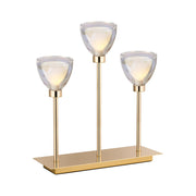 Cassis 3Lt Rectangular Table Lamp - Gold/Chrome/Black