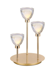 Cassis 3Lt Round Table Lamp - Gold/Chrome/Black