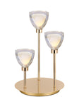 Cassis 3Lt Round Table Lamp - Gold/Chrome/Black