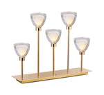 Cassis 5Lt Rectangular Table Lamp - Gold/Chrome/Black