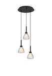 Ipswich Round Pendant With Curved Cone Glass G9