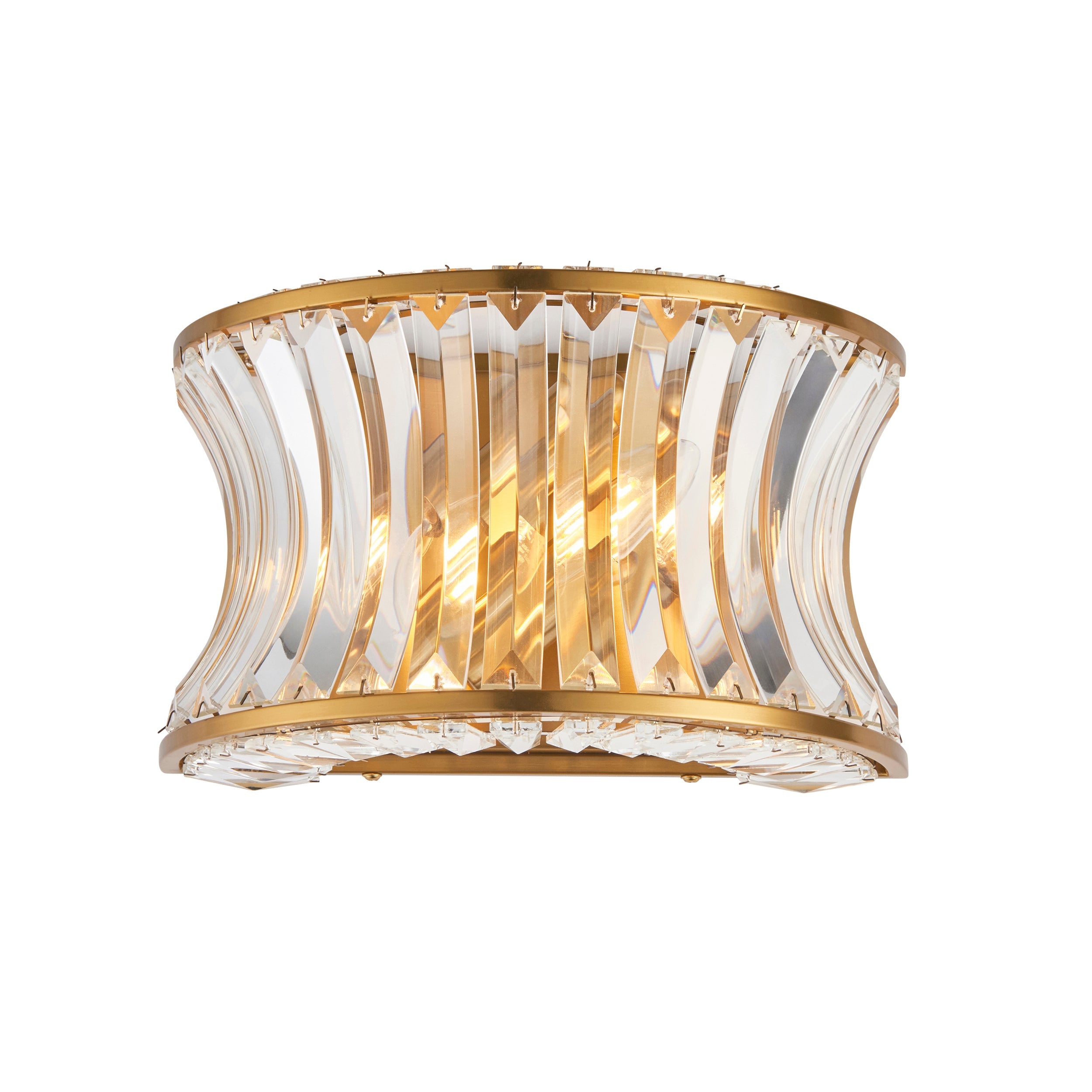 Roco Crystal Wall Light - Brass/ Nickel