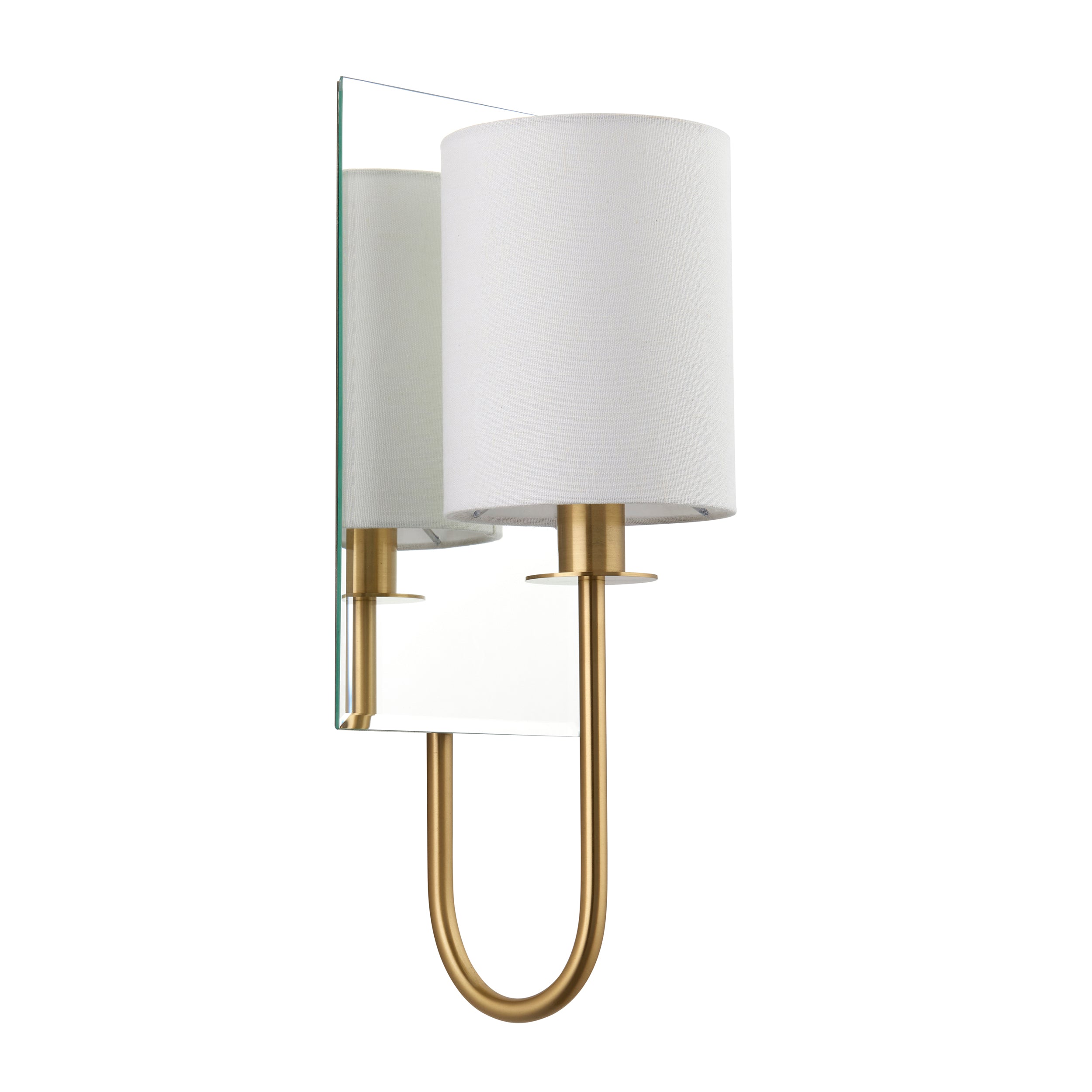 Sadie 1Lt Wall Light - Satin Brass / Bright Nickel