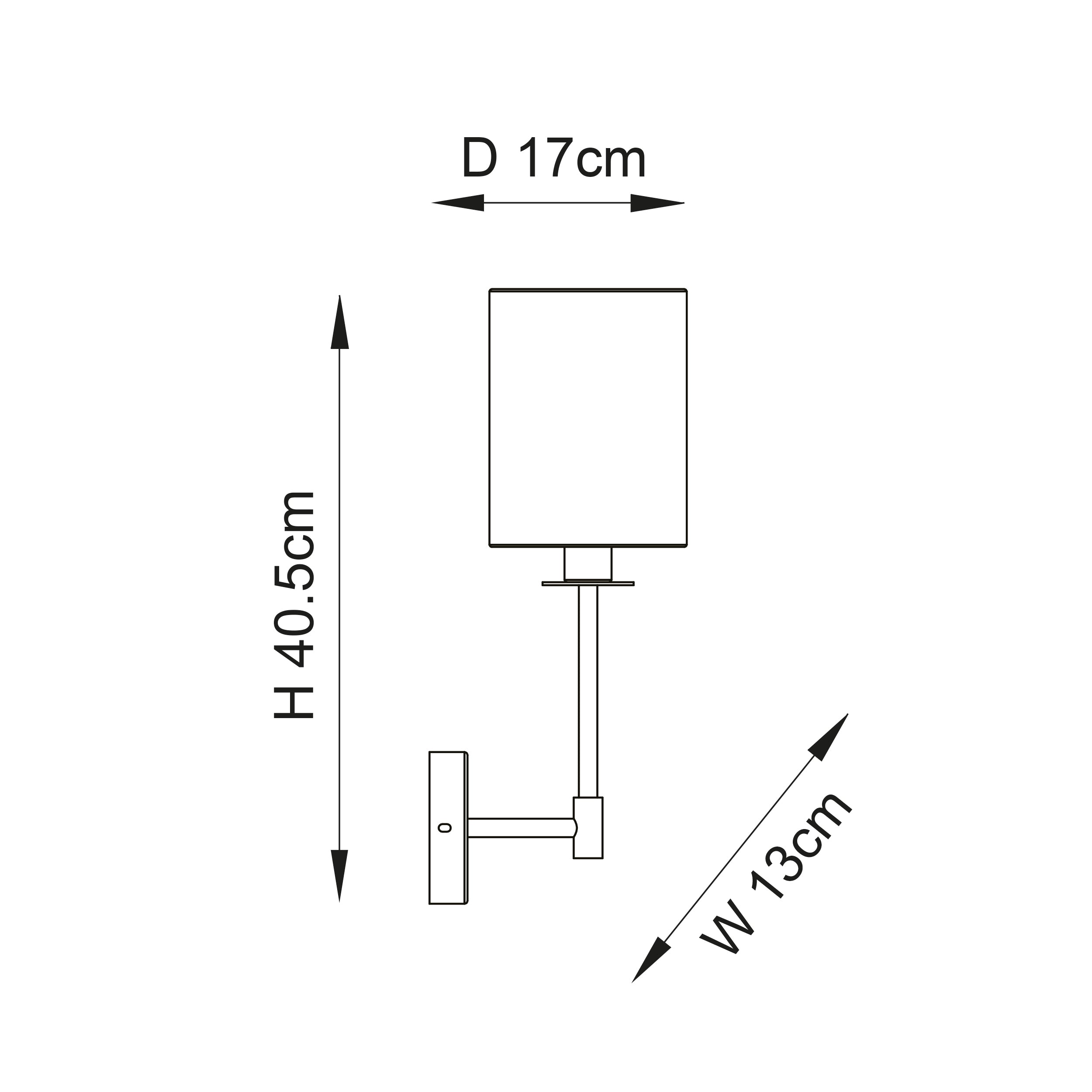 Erica Wall Light - Bright Nickel / Satin Brass / Matt Black