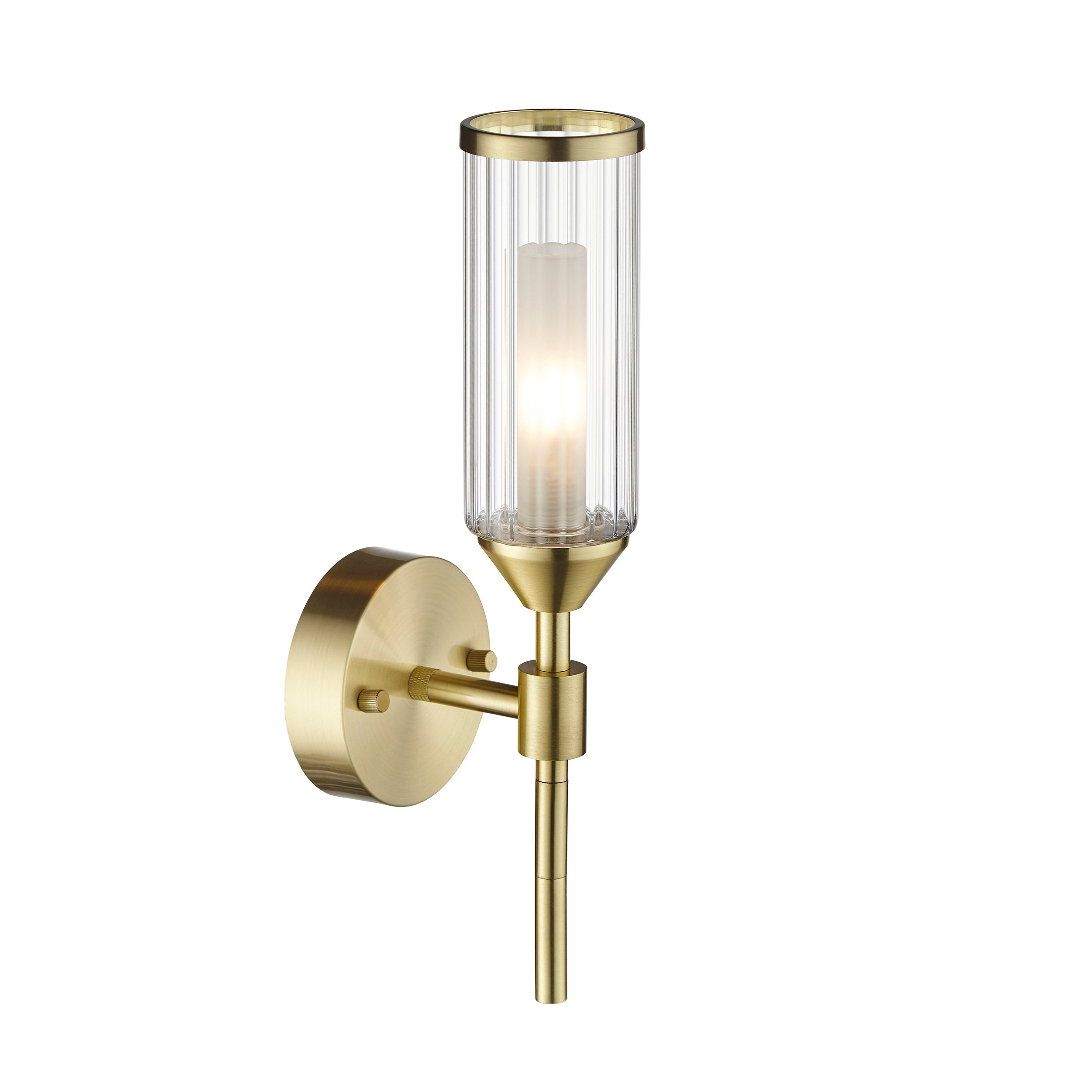 Hourglass Single Wall Light - Satin Brass