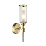 Hourglass Single Wall Light - Satin Brass