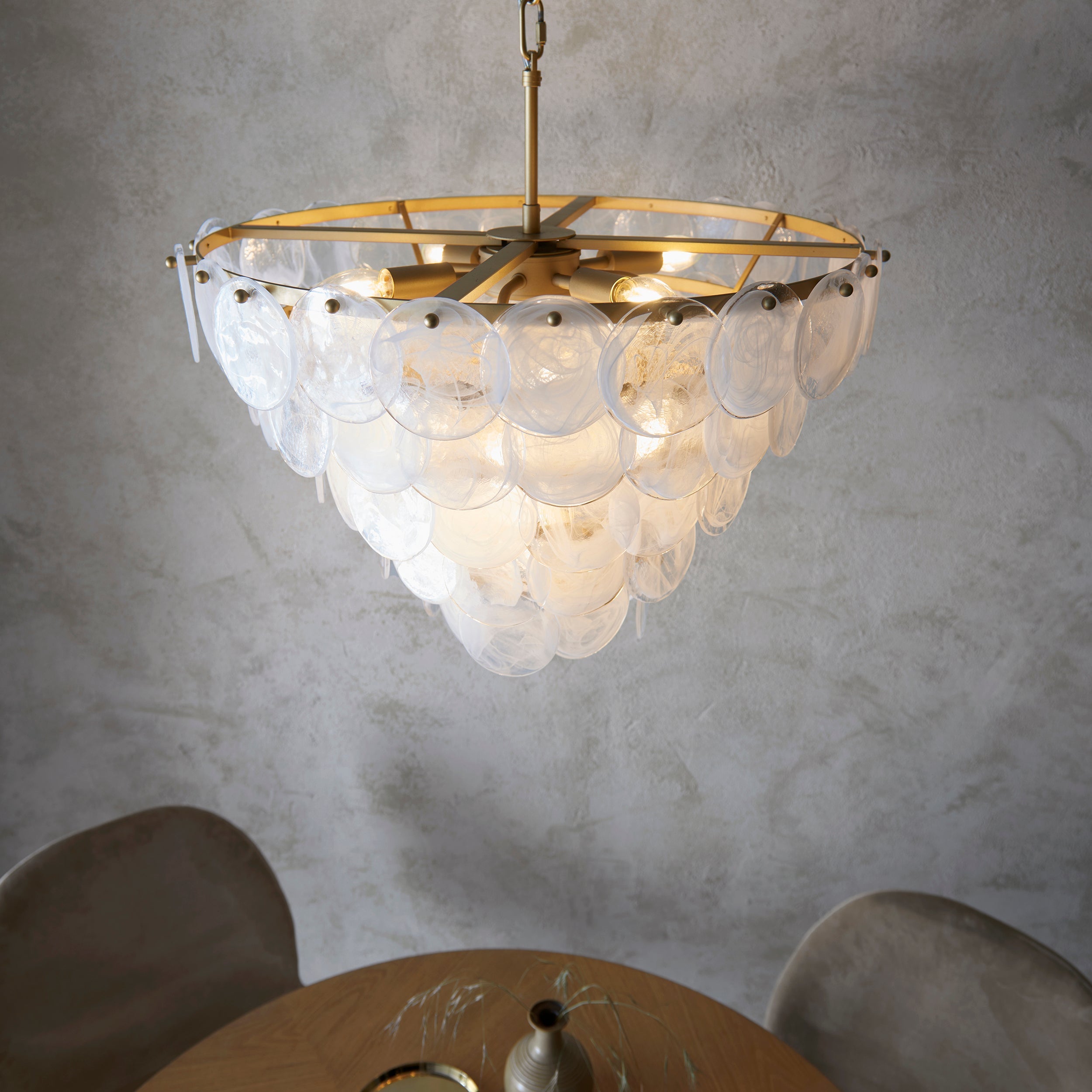 Laurita 9Lt Centre Ceiling Light - Antique Gold