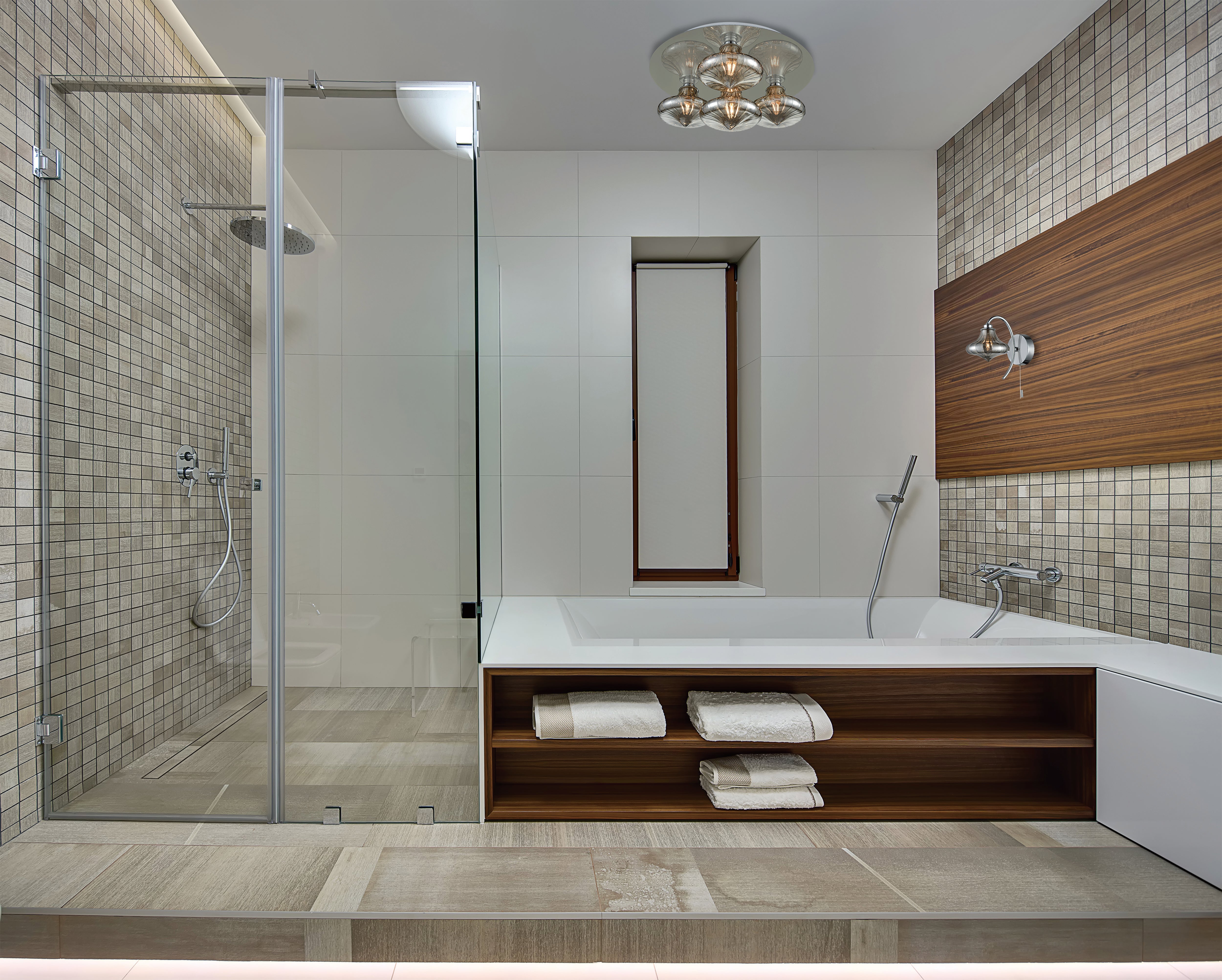 Digsby Bathroom Wall Bracket IP44 - Clear/Smoked