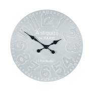 Stone Grey Wood Round Wall Clock - Cusack Lighting