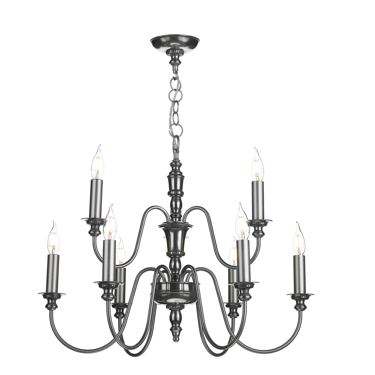 Dickens 9/21Lt Double Height Ceiling Light In Bronze/Pewter Fitting Only