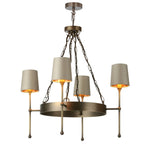 David Hunt Durrell 4 Light Multi-Arm Pendant In Antique Brass Fitting Only