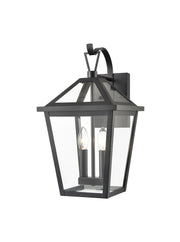 Catherby 2Lt Outdoor Wall Light - Matt Black