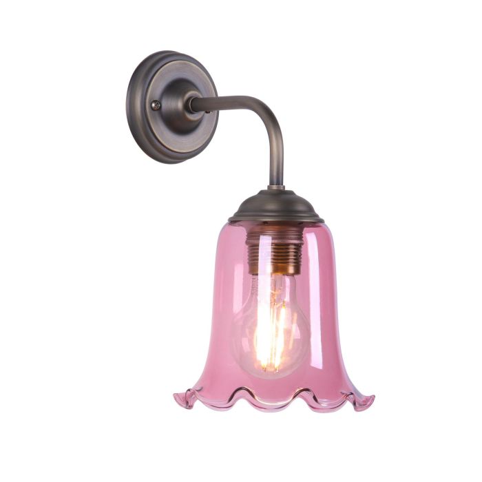 Ebba Wall Light- Antique Brass & Various Glass Colors