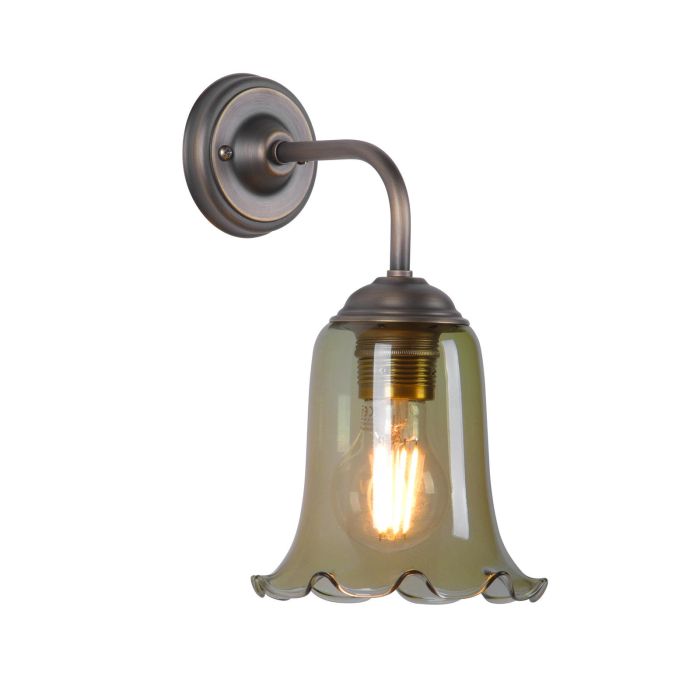 Ebba Wall Light- Antique Brass & Various Glass Colors