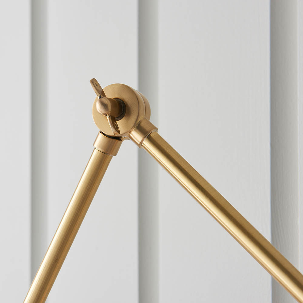Focus Swing Arm Wall - Antique Brass/Polished Nickel E27