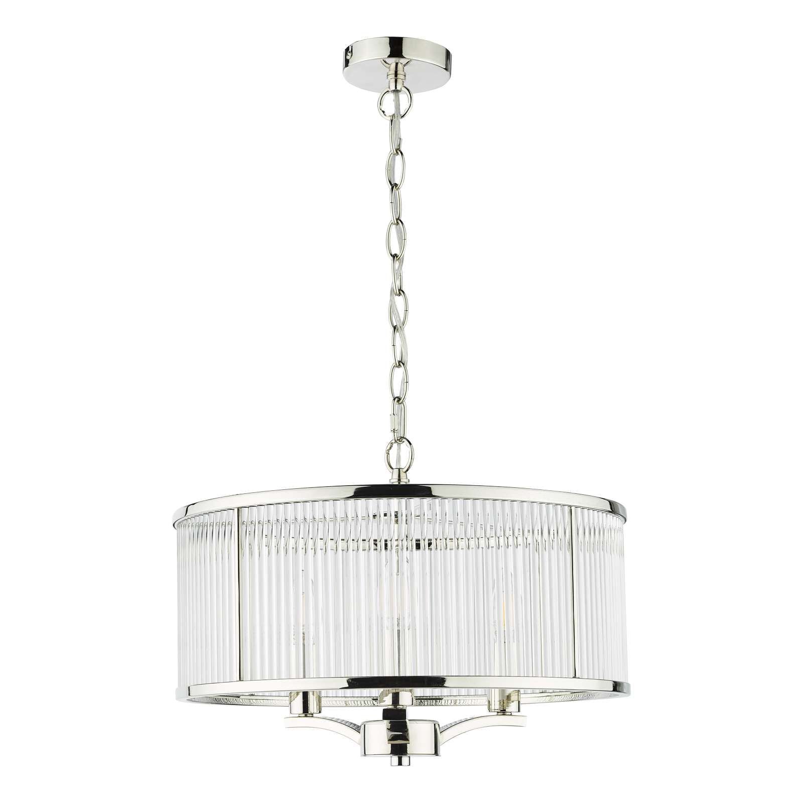 Evelyn 3 Light Pendant Antique Bronze / Polished Nickel