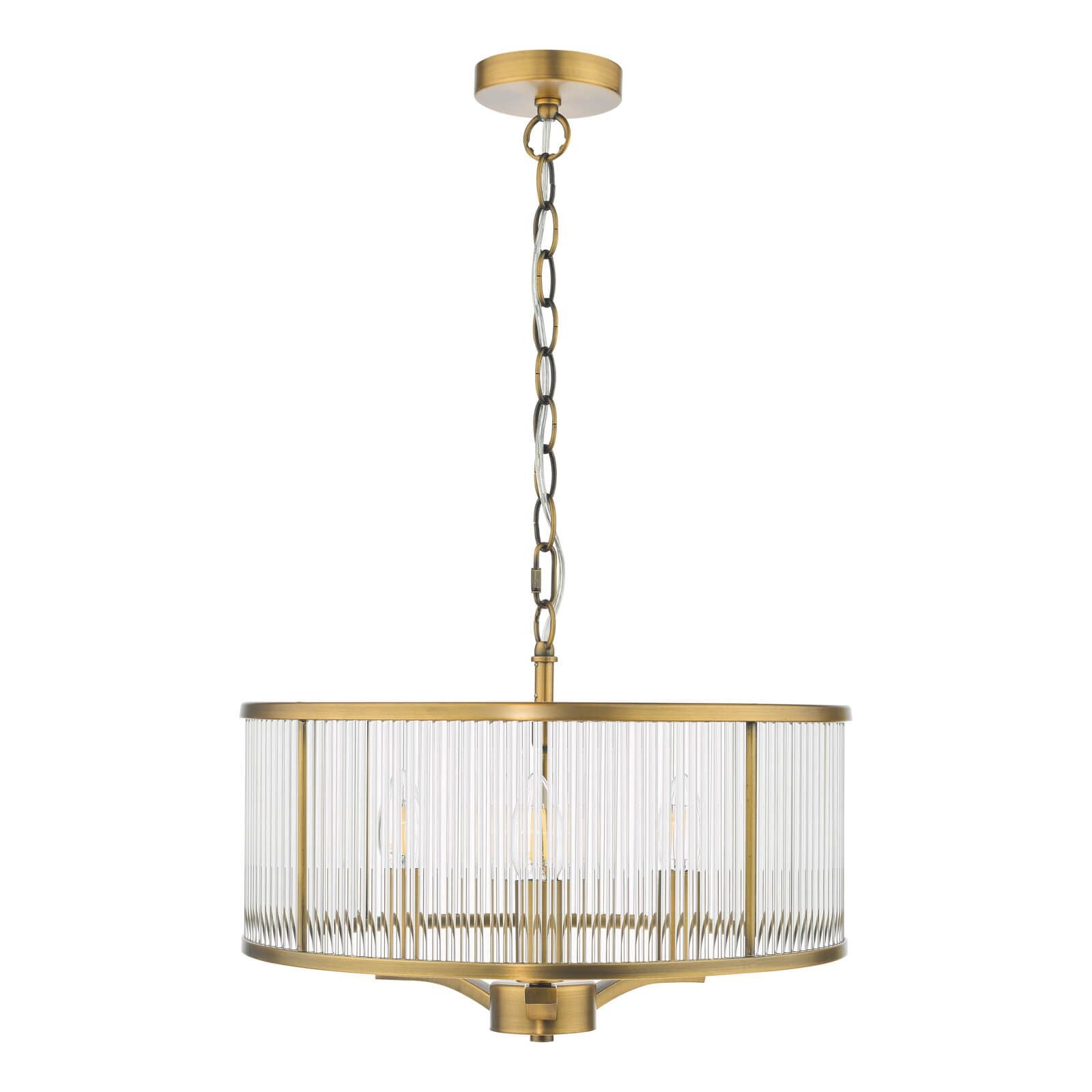 Evelyn 3 Light Pendant Antique Bronze / Polished Nickel