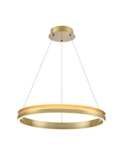 Estevan 600mm/800mm Satin Brass LED Pendant/ Double Tiered