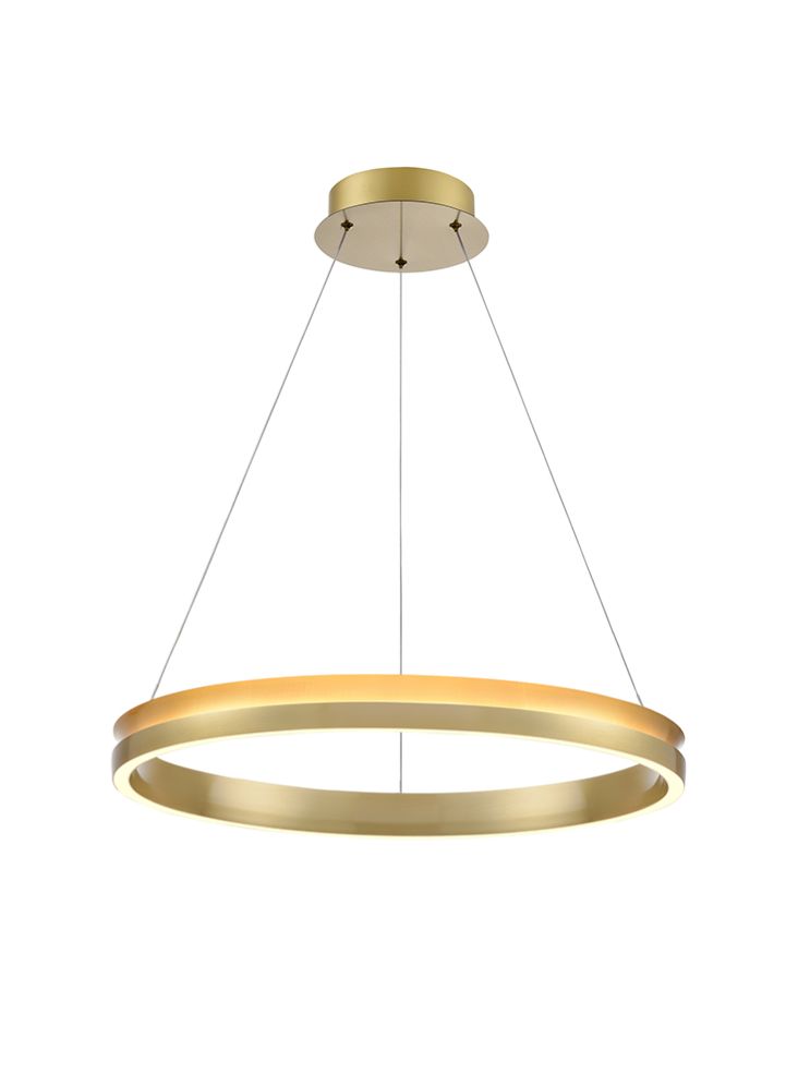 Estevan 600mm/800mm Satin Brass LED Pendant/ Double Tiered