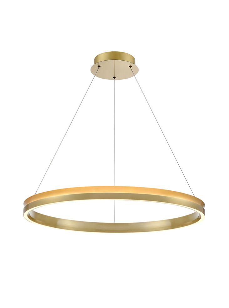 Estevan 600mm/800mm Satin Brass LED Pendant/ Double Tiered