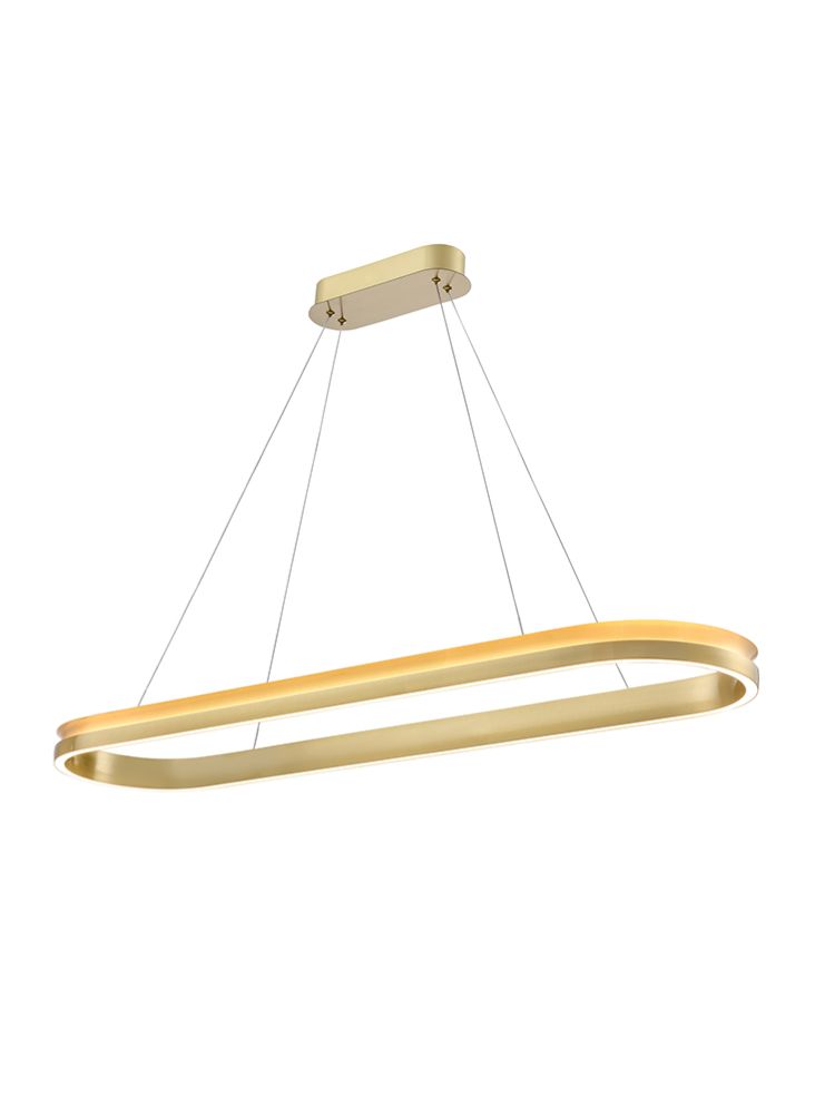 Estevan Oval Satin Brass LED Pendant