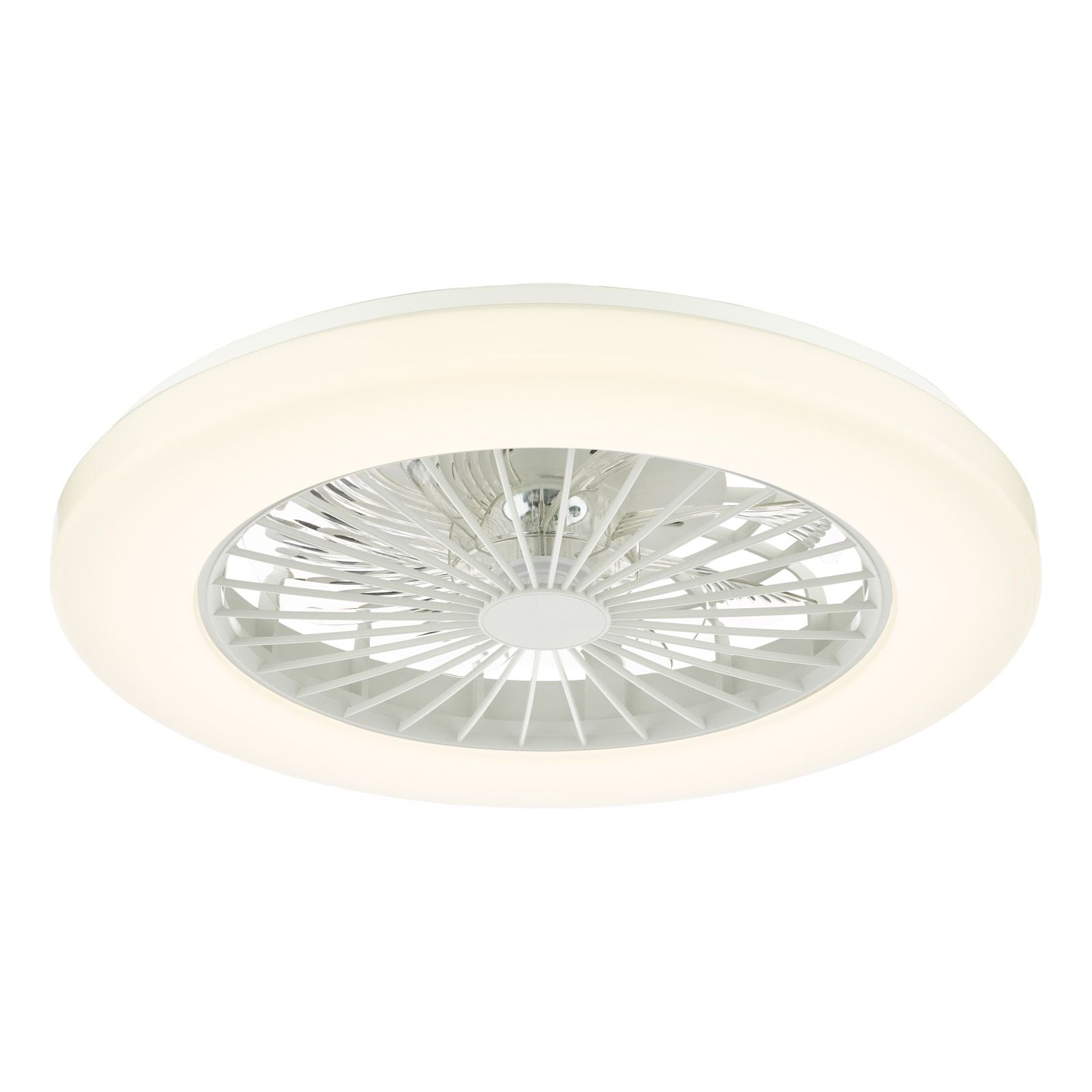 LED Ceiling Fan Flush White Fitting Only