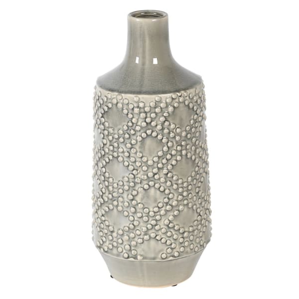 Soft Grey Dots Ceramic Vase - Small / Large