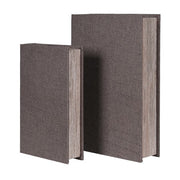 Set of 2 Grey Book Boxes