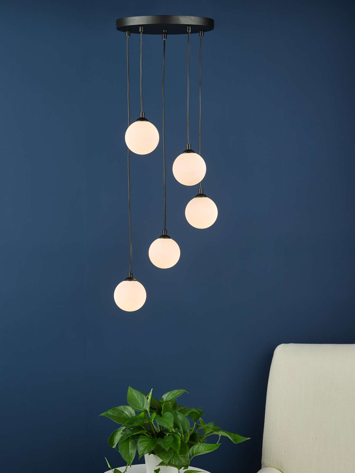 Federico 5 Light Cluster Pendant In Various Finishes G9