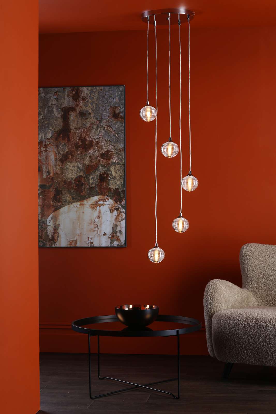 Federico 5 Light Cluster Pendant In Various Finishes G9