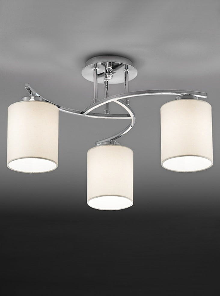 Hector 3/5Lt Indoor Semi Flush Ceiling Light - Chrome Finish
