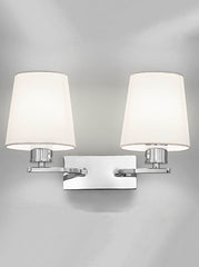 Hector 2Lt Indoor Double Wall Lights - Chrome Finish