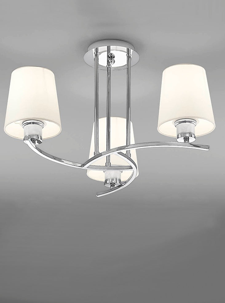 Hector 3/5Lt Indoor Semi Flush Ceiling Light - Chrome Finish