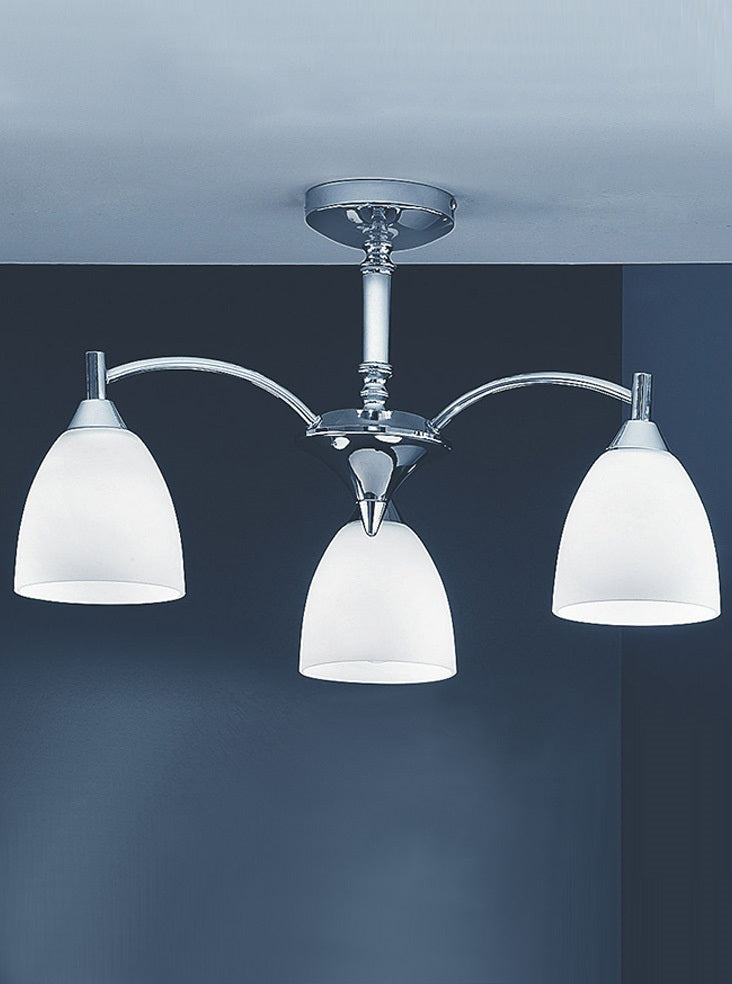 Emma 3/5Lt Semi Flush Light - Chrome/Bronze Finish