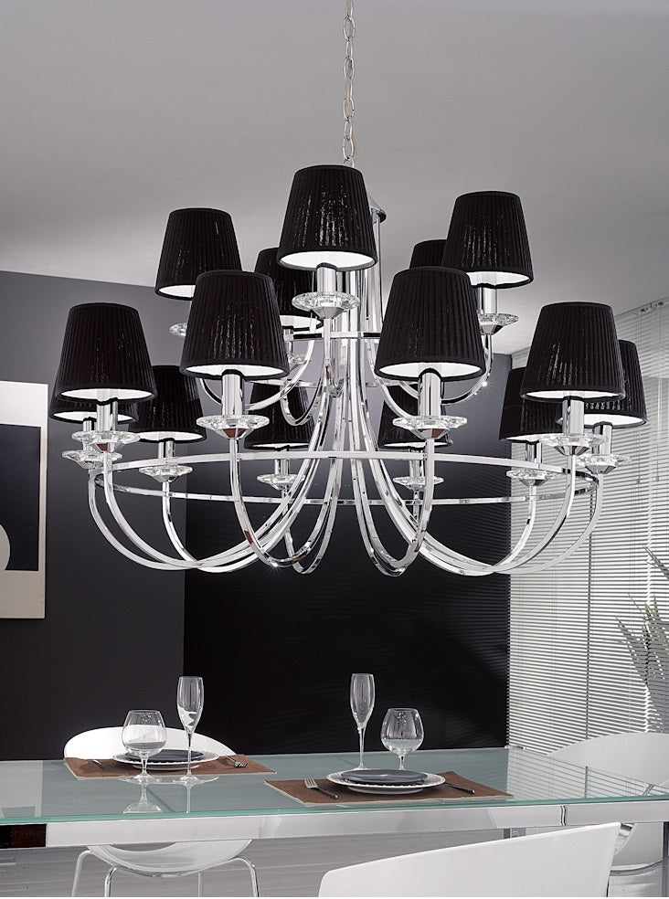 Lottie 15Lt Double Height Ceiling Lights - Chrome Finish