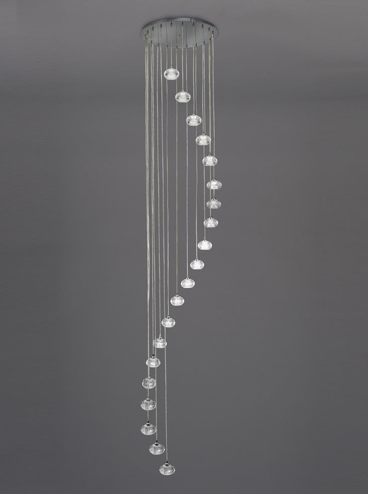 Elegance 20Lt Cluster Ceiling Light - Chrome Finish