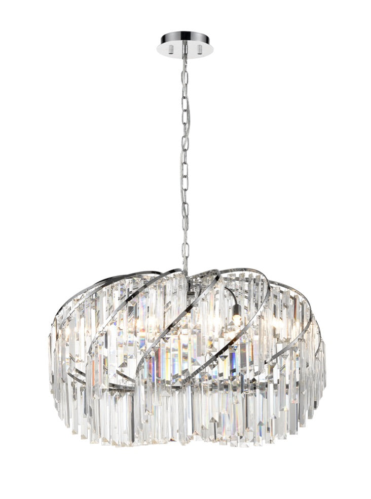 Mischa 8/10/12 Light Pendant - Chrome Finish