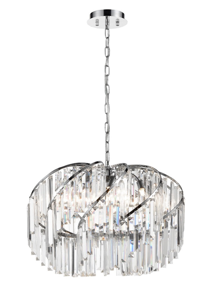Mischa 8/10/12 Light Pendant - Chrome Finish