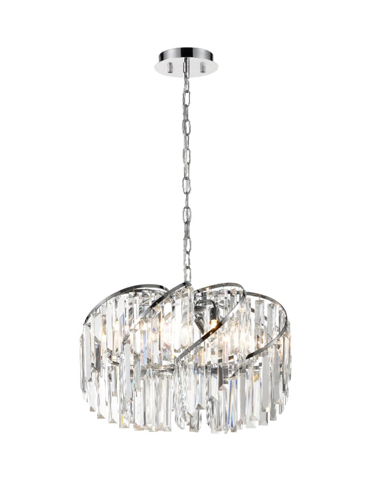 Mischa 8/10/12 Light Pendant - Chrome Finish